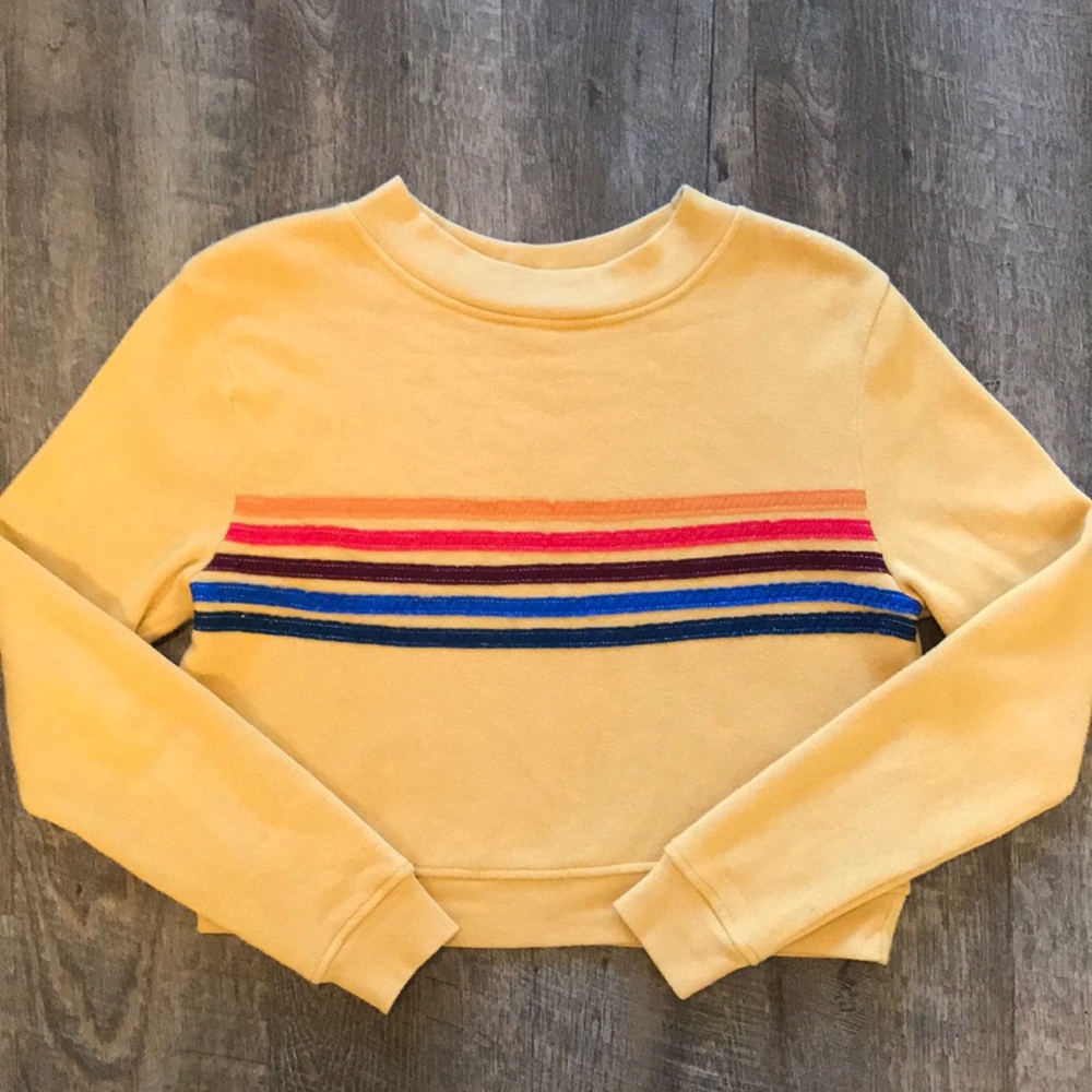 Full Tilt Mustard Crewneck in X-Small